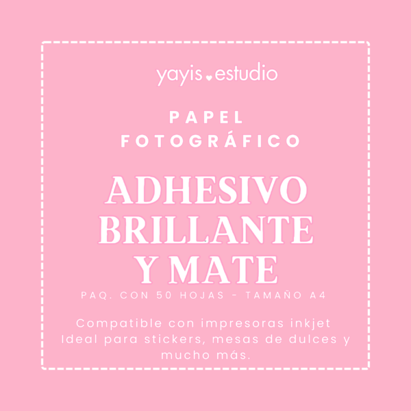Papel fotográfico adhesivo