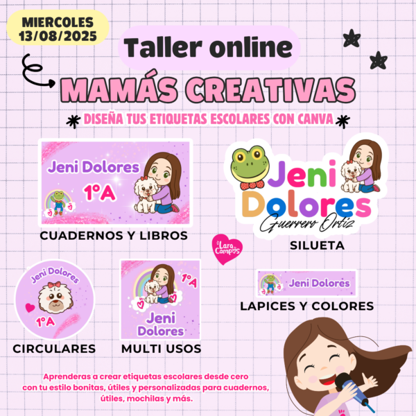 Diseña las etiquetas escolares de tus hijos con Canva