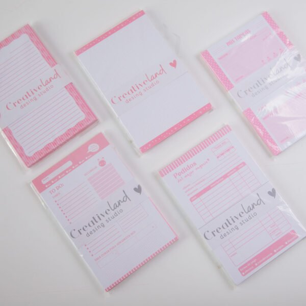 Interiores rosas para libretas